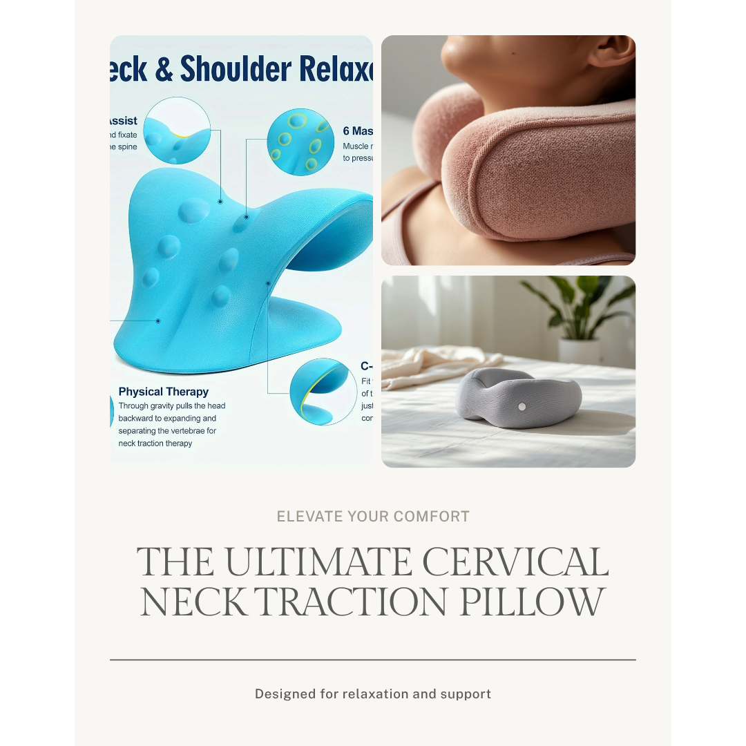 Lumière Cervical Neck Relaxer Pillow – clean product presentation