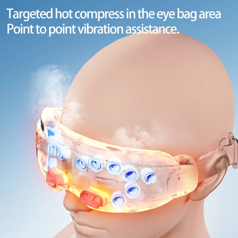 Massage Product bluetooth Vibrator Heated Eye Mask Relax Eye Strain Electric Smart Eye Roller Massager Wellness Best Sellers