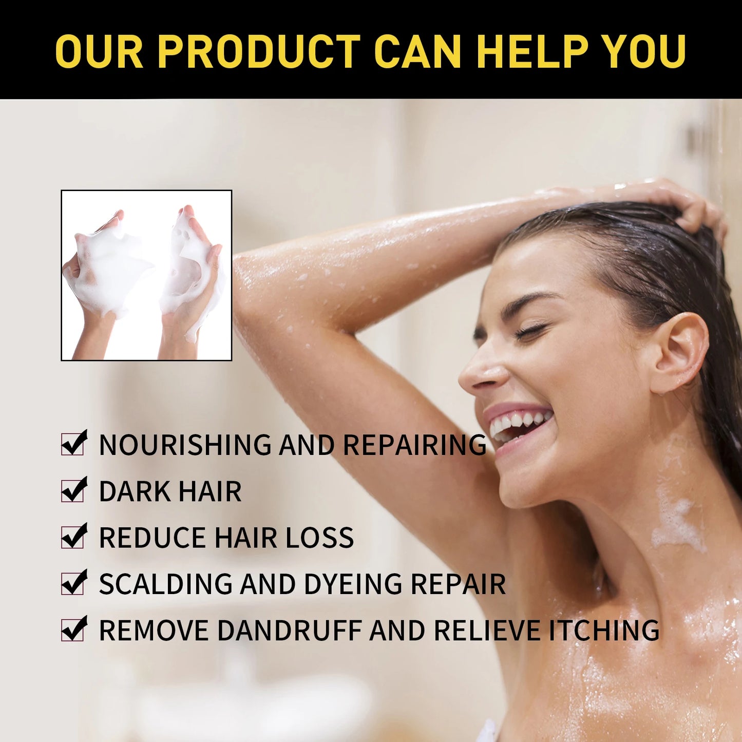 Lumière Natural Herbal Hair Color Shampoo