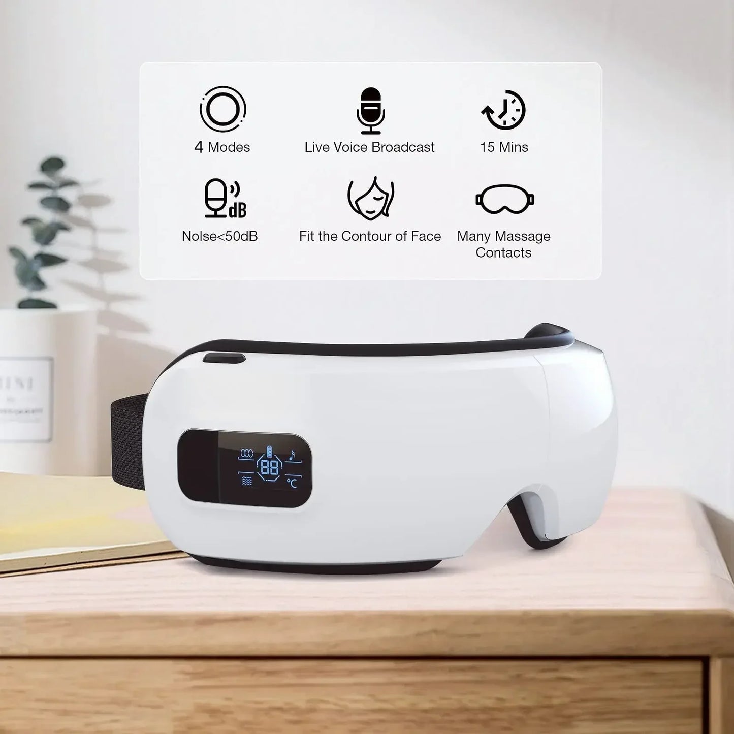 Bluetooth Wearable Anti-Fatigue Eye Device Stress Relief smart Portable eye massager products digital Wellness Tool