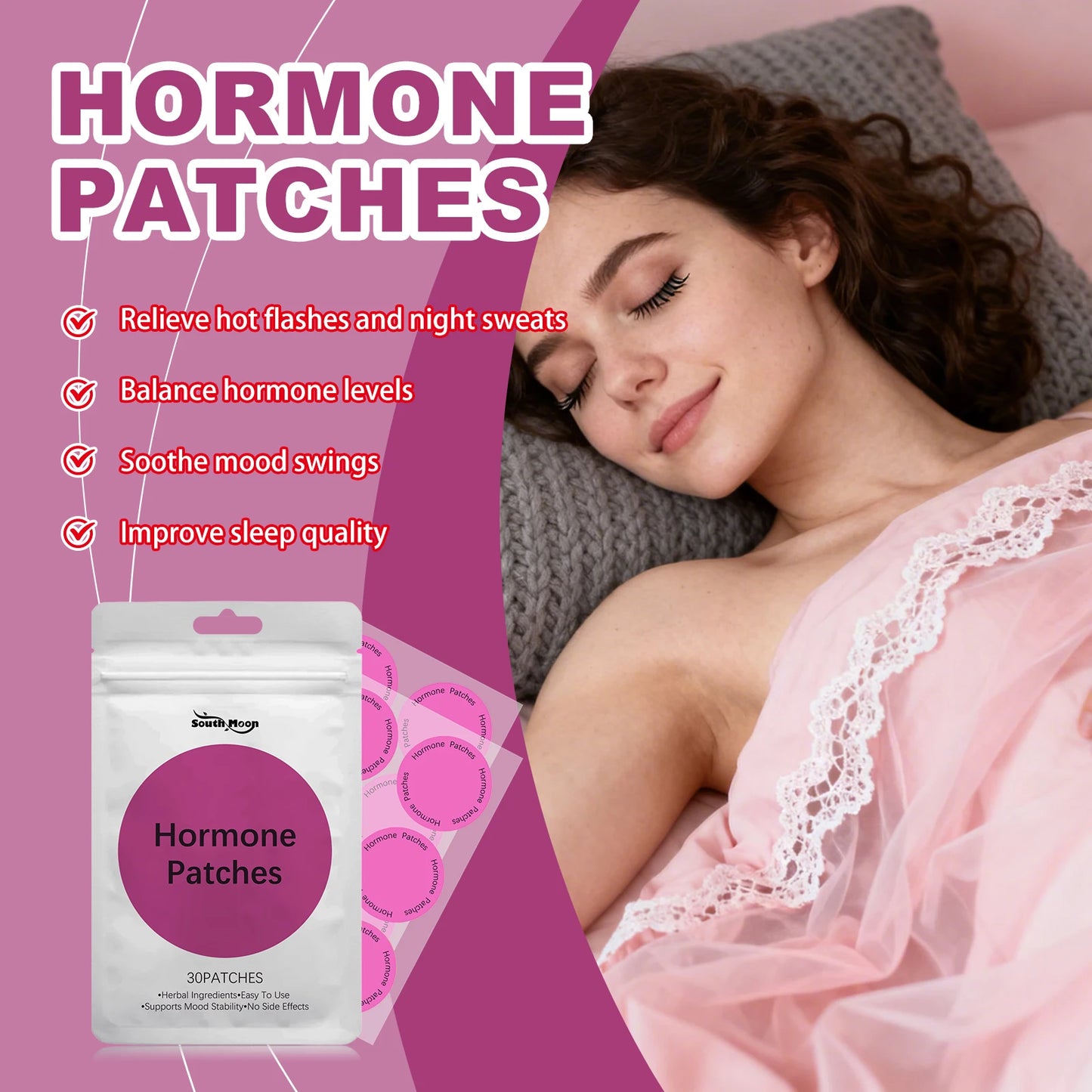 Body Care Patch Gentle on Skin, Relieves and SoothesRelieve Hot Flashes and Night Sweats Enhances Well-being Easy Use Care Patch