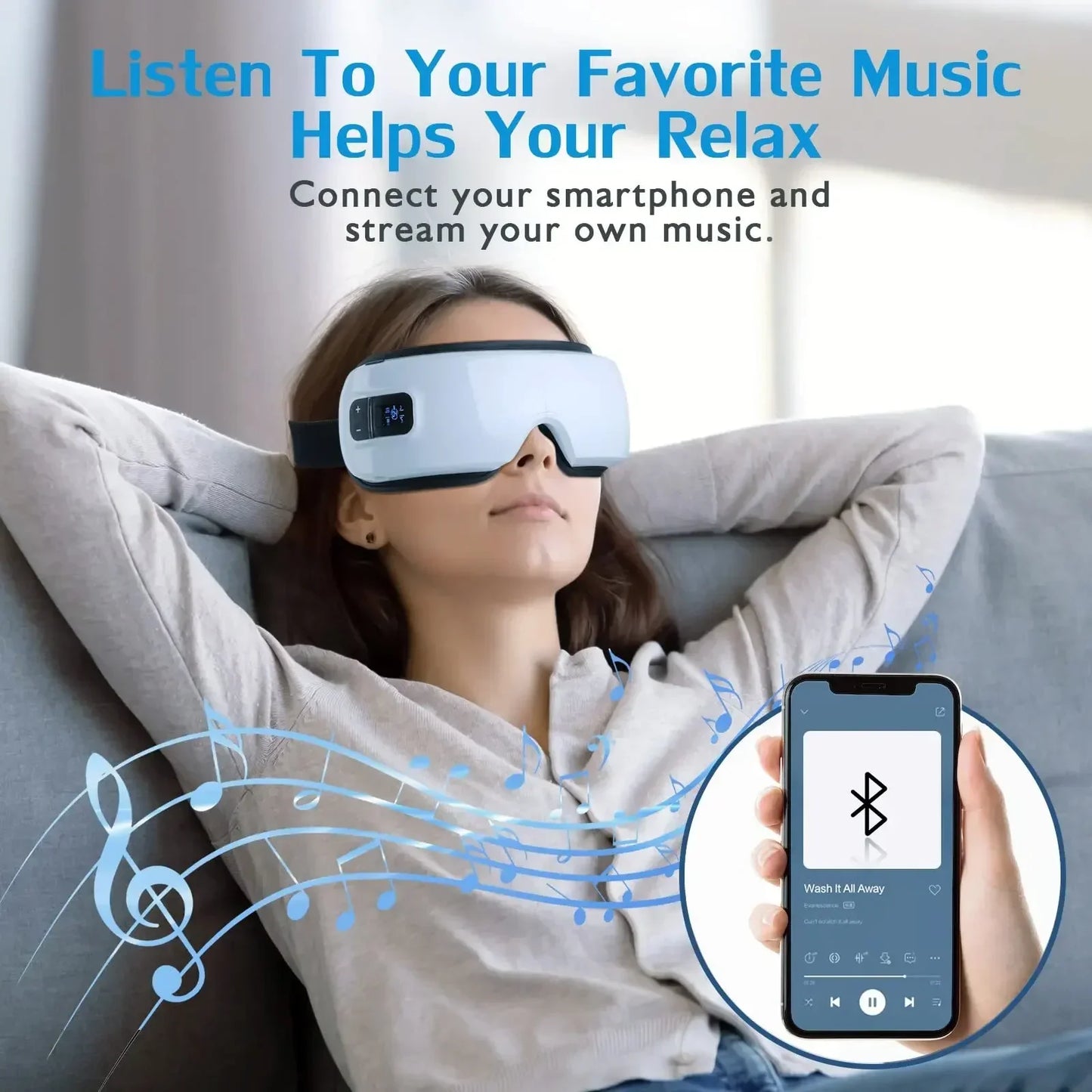Bluetooth Wearable Anti-Fatigue Eye Device Stress Relief smart Portable eye massager products digital Wellness Tool