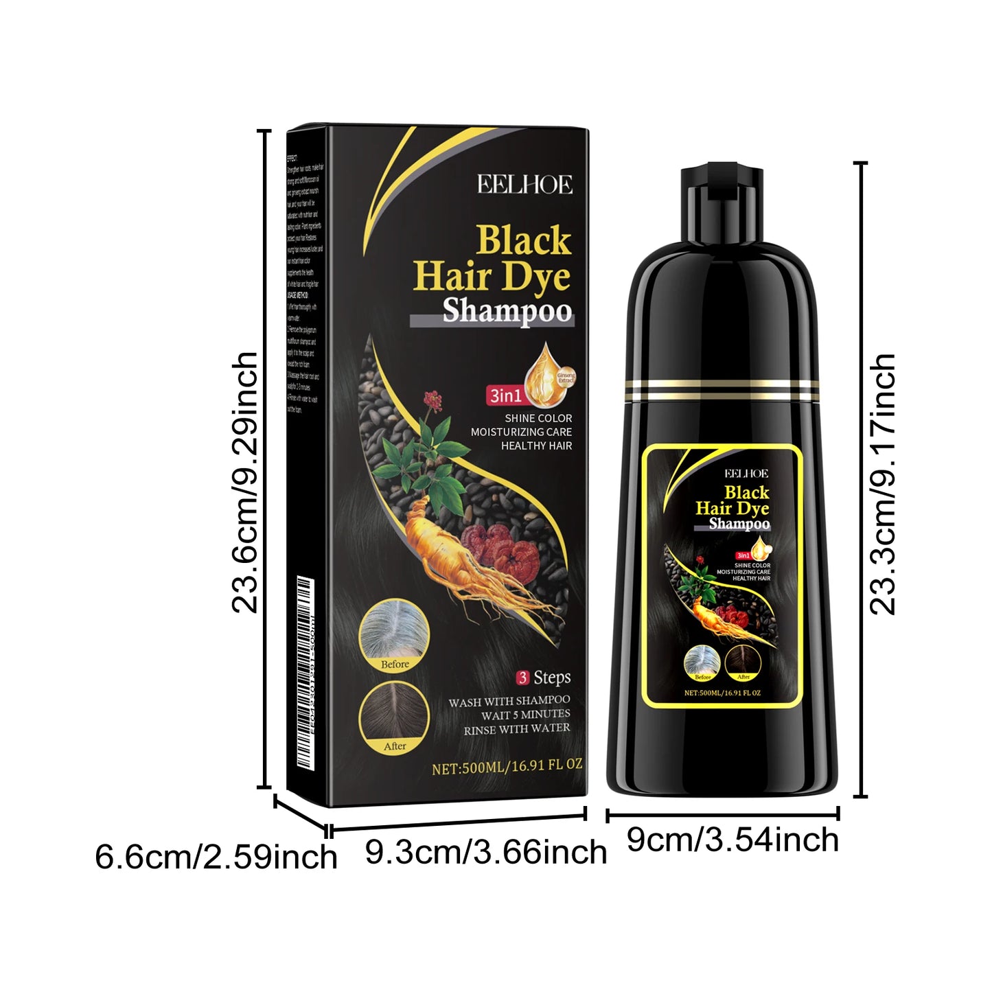 Lumière Natural Herbal Hair Color Shampoo