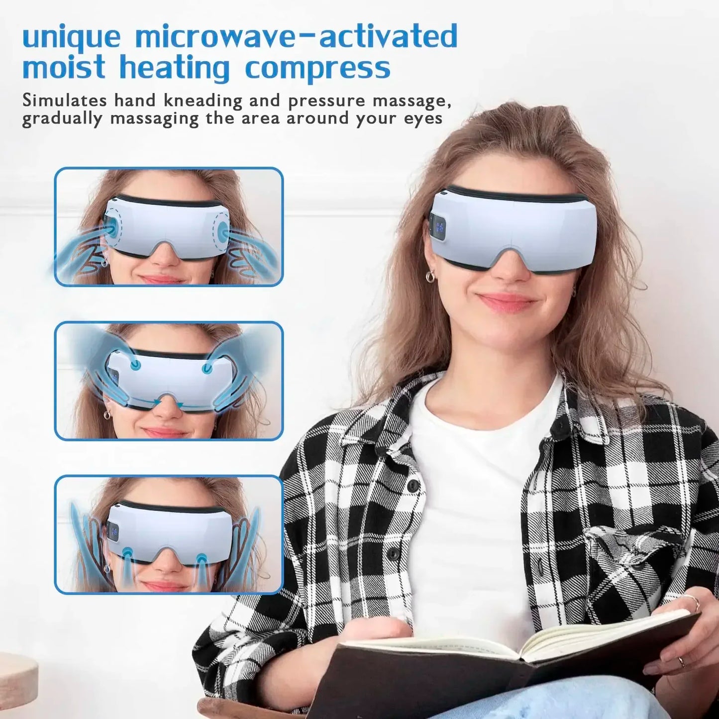 Bluetooth Wearable Anti-Fatigue Eye Device Stress Relief smart Portable eye massager products digital Wellness Tool
