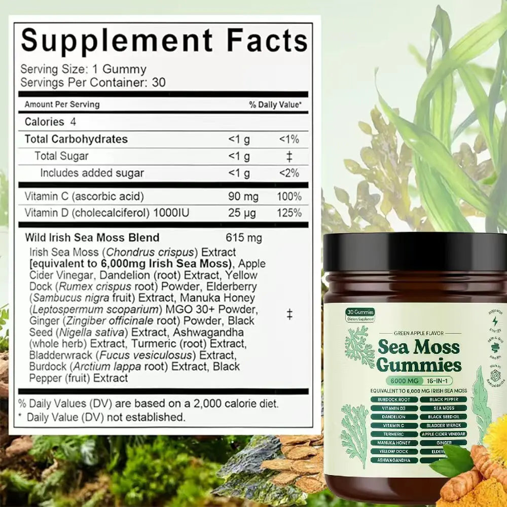 Lumière Sea Moss Gummies 16-in-1 Superfood Blend