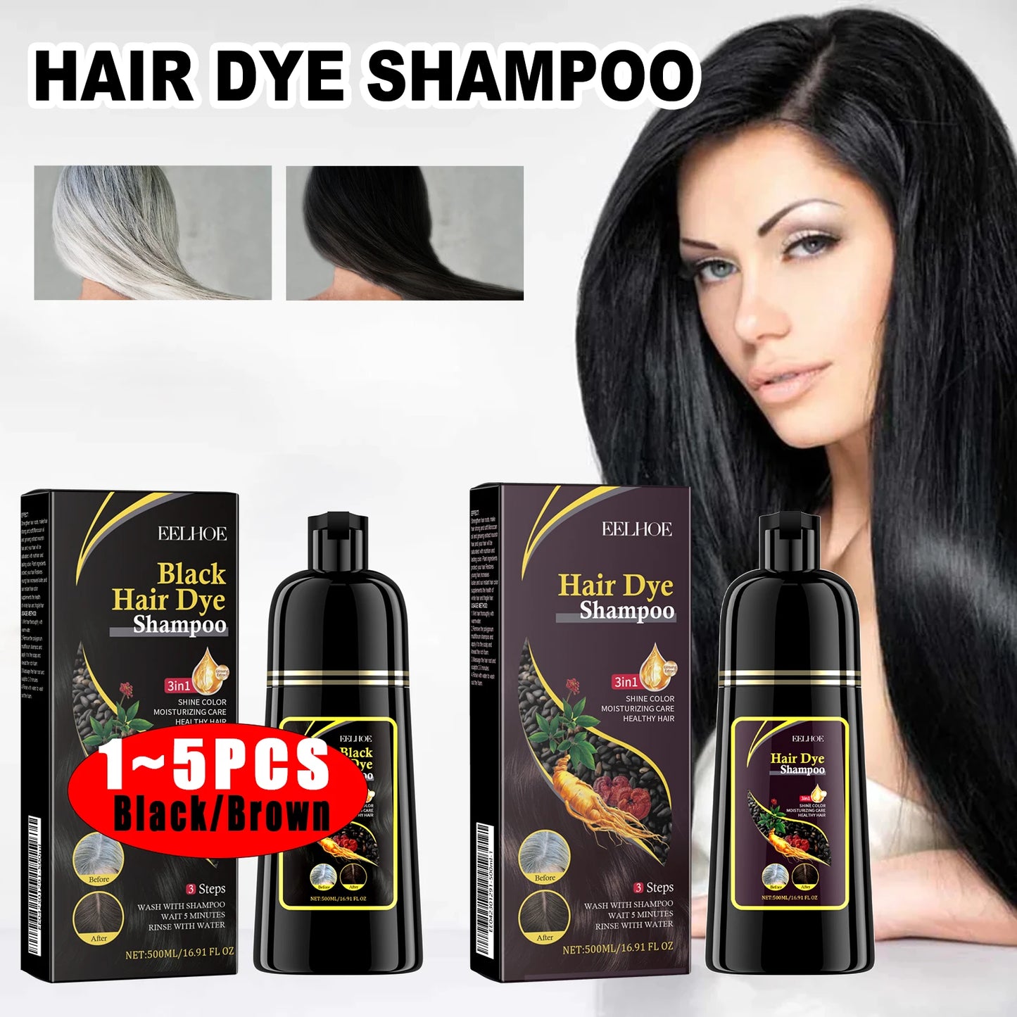 Lumière Natural Herbal Hair Color Shampoo