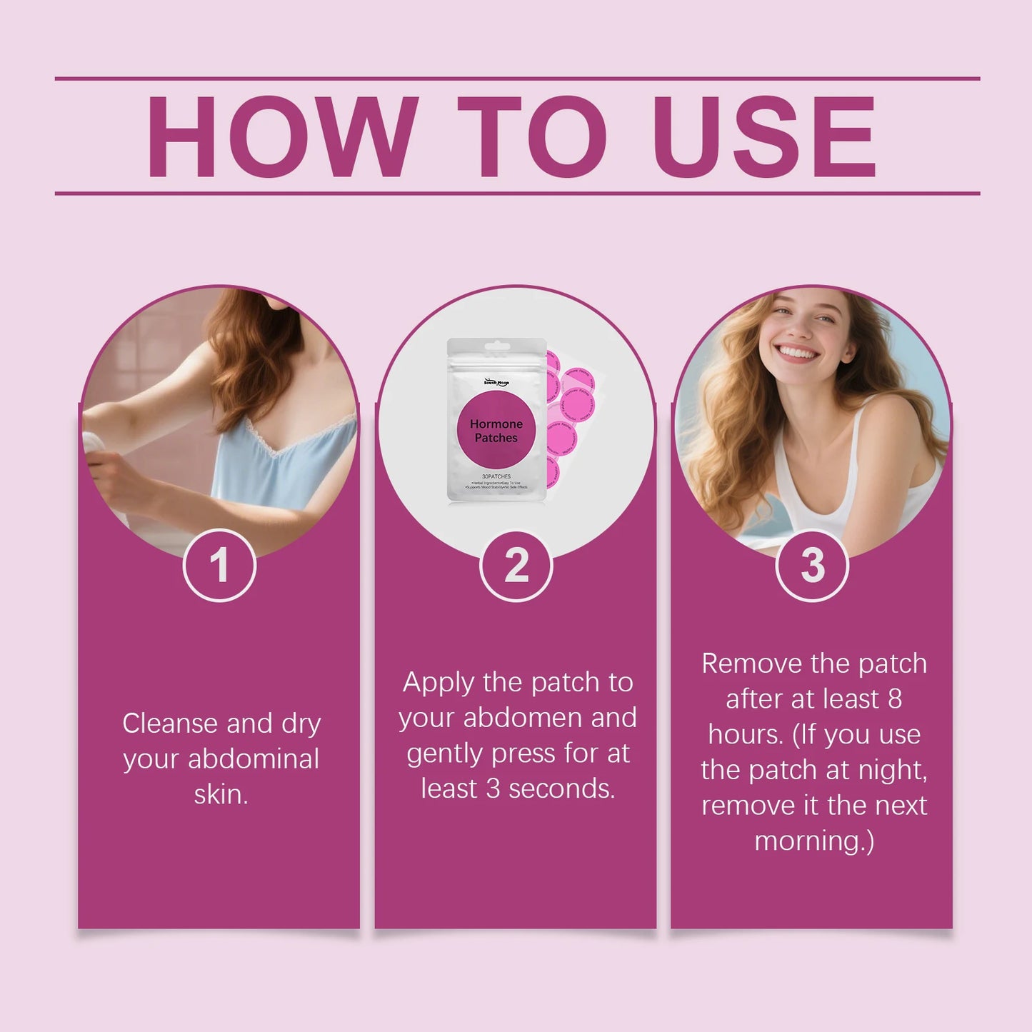 Body Care Patch Gentle on Skin, Relieves and SoothesRelieve Hot Flashes and Night Sweats Enhances Well-being Easy Use Care Patch