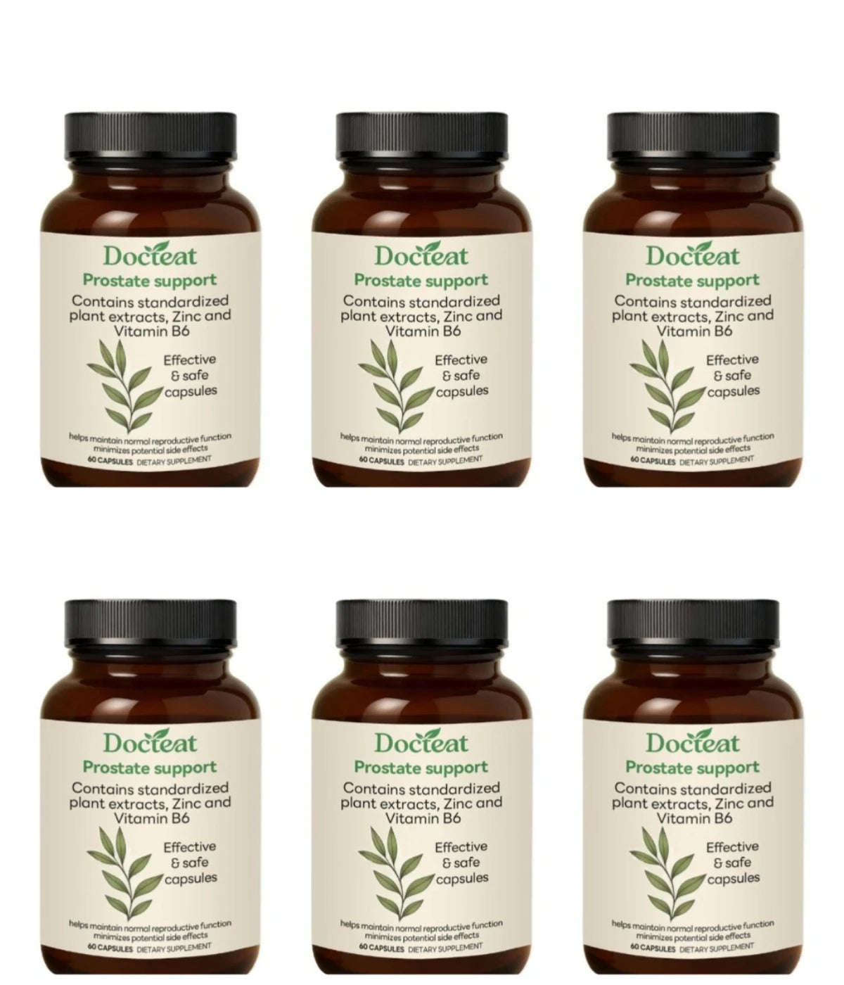 Prostate Support Capsules for Men Saw Palmetto 300mg Nettle Root Extract Zinc Vitamin B6 Wellness Daily Supplement