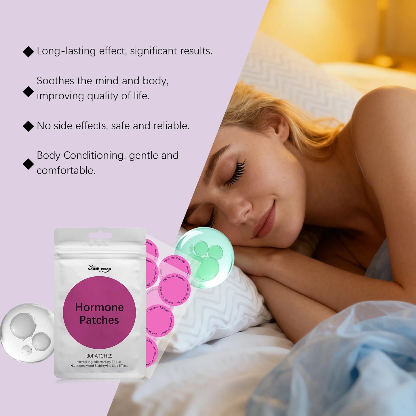 Body Care Patch Gentle on Skin, Relieves and SoothesRelieve Hot Flashes and Night Sweats Enhances Well-being Easy Use Care Patch