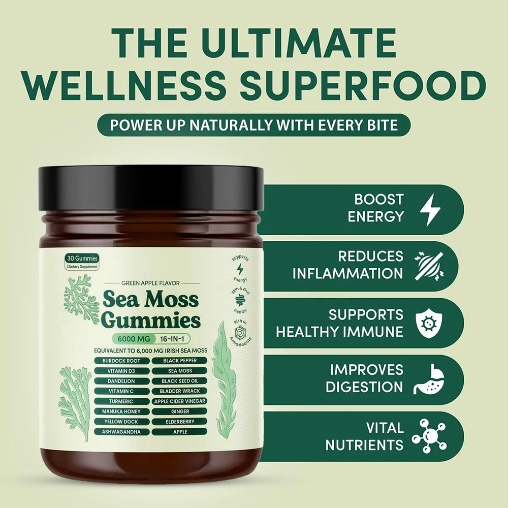Lumière Sea Moss Gummies 16-in-1 Superfood Blend
